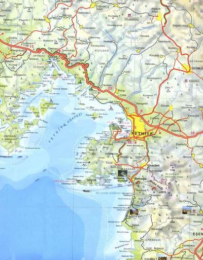 [Road map of Fethiye area]